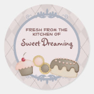 baker baking cupcake cookies cake gift stickers...