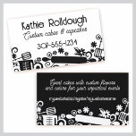 Baker baking pastry chef utensils white business c business card template