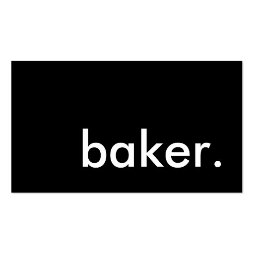 baker. business card templates
