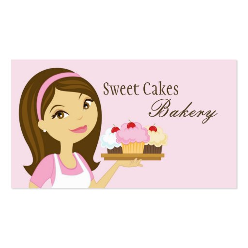Baker Cup Cakes Bakery Sweet Treats Business Card