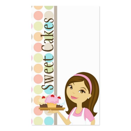 Baker Cup Cakes Bakery Sweet Treats Business Card