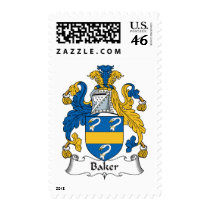 Baker Family Crest Postage Stamp