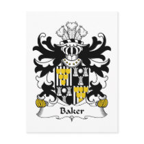Baker Family Crest postcards