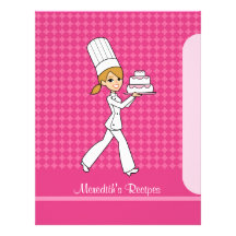 Baker Girl Pages to Index Recipes Blonde Version Letterhead Design