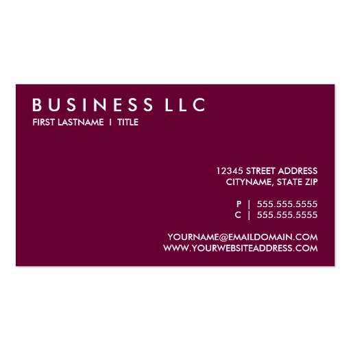 BAKER (mod squares) Business Card Templates (back side)