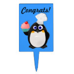 Baker Penguin With Cupcake Cake Toppers