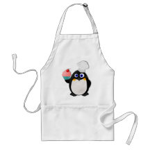 Baker Penguin with Cupcake II Aprons