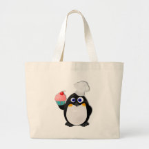 Baker Penguin with Cupcake II Tote Bag