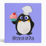 Baker Penguin with Cupcake II Vinyl Binders
