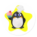 Baker Penguin with Cupcake Stickers