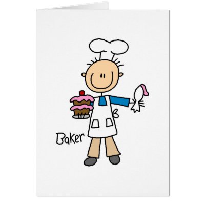 Baker Stick Figure Card by stick_figures