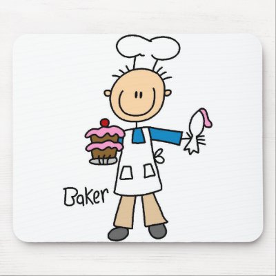 Baker Stick Figure Mousepad by stick_figures