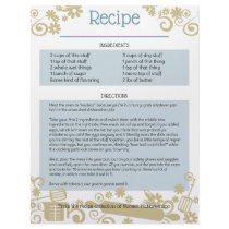 baker utensils black marketing flier customized letterhead