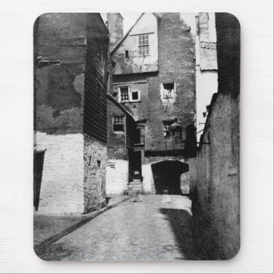 Bakerhouse Close Canongate Edinburgh ~ 1854 Mouse Pad by fotoshoppe