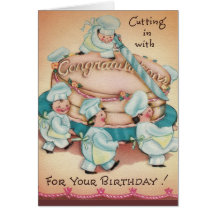 Bakers Cake Birthday Card