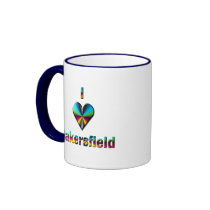 Bakersfield -- Blue Green & Burgundy Coffee Mug