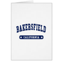 Bakersfield California College Style t shirts Card