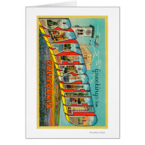 Bakersfield, California - Large Letter Scenes Greeting Cards