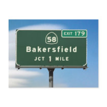 Bakersfield Exit Post Card
