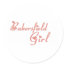 Bakersfield Girl tee shirts Round Stickers