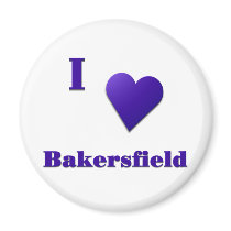Bakersfield -- Midnight Blue Refrigerator Magnets