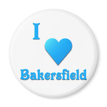 Bakersfield -- Sky Blue Refrigerator Magnet