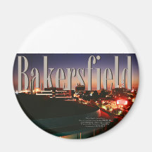 Bakersfield Skyline with Bakersfield in the Sky Magnets