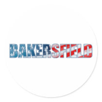 Bakersfield Round Stickers