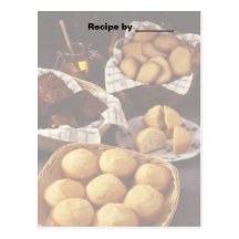 Bakery and Breads Recipe 2 Blank Card Postcard