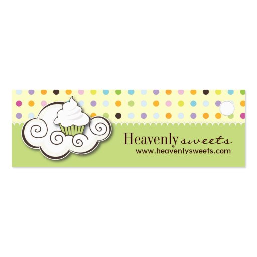 Bakery and Cupcake Packaging Tags Business Card (front side)