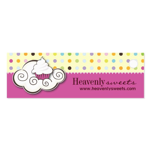 Bakery and Cupcake Packaging Tags Business Card (front side)