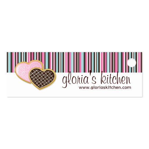 Bakery and Cupcake Packaging Tags Business Cards (front side)
