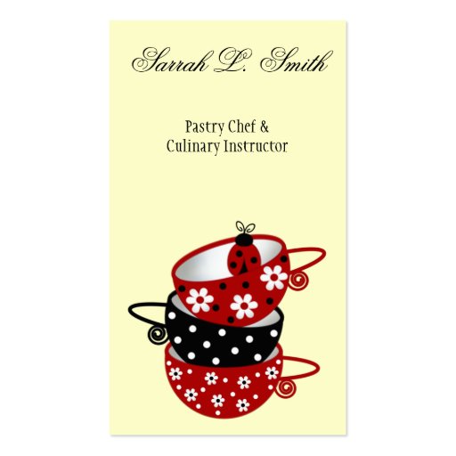 Bakery & Baker Pastry Chef Business Card (front side)