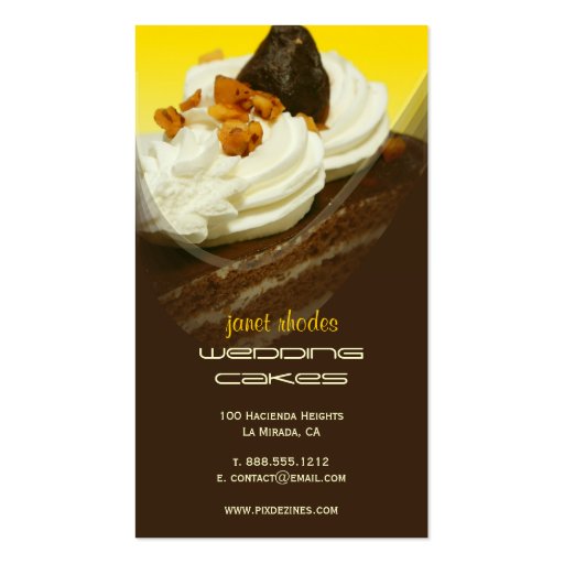 Bakery, bakers Photo templates business cards (back side)
