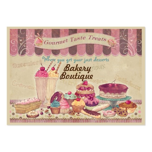 Bakery Boutique Cakes & Patisserie Business Card (front side)