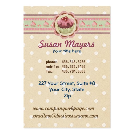 Bakery Boutique Patisserie Business Card 3 (back side)