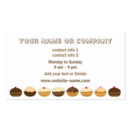 Bakery Business Card (front side)