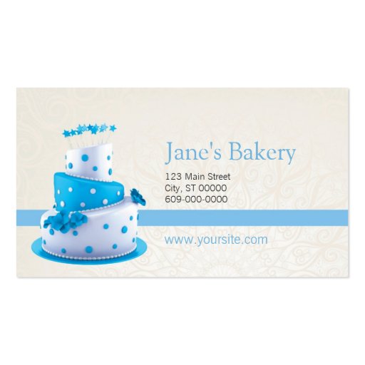 Bakery Business Card Blue (front side)