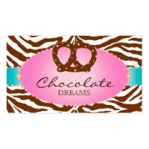 Bakery Business Card Chocolate Pretzel blue