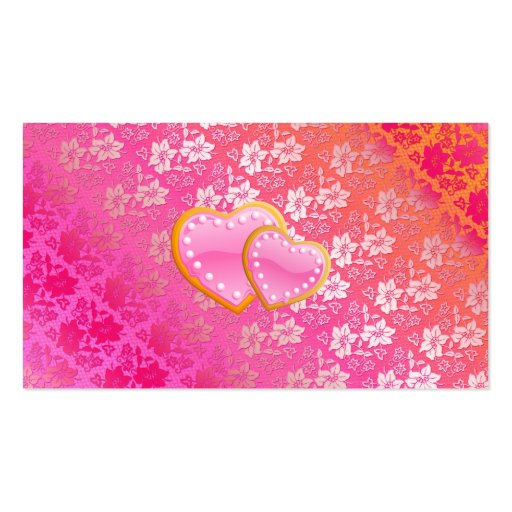 Bakery Business Card cute cupcake floral lace (back side)