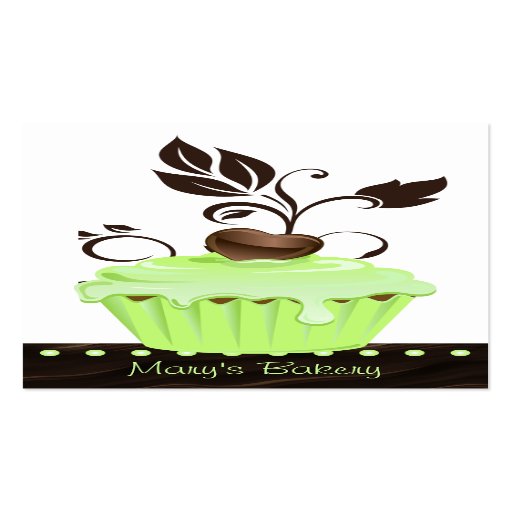 Bakery Business Card cute cupcake mint chocolate 2