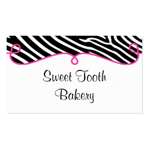 bakery business card yummy sweet fun chic cute (front side)