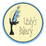 Bakery Business Corporate Branding Design Set Round Stickers
