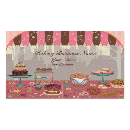 Bakery Business Shop Business Card (front side)