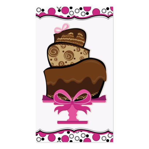 Bakery & Cake Chocolate Overload Business Cards (back side)