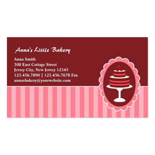 Bakery Cakes Business Cards (front side)