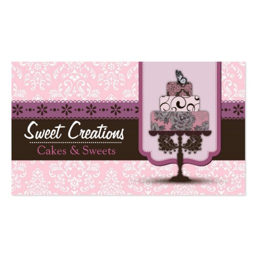 Bakery/Cakes/Sweets Creations Business Card Template (front side)
