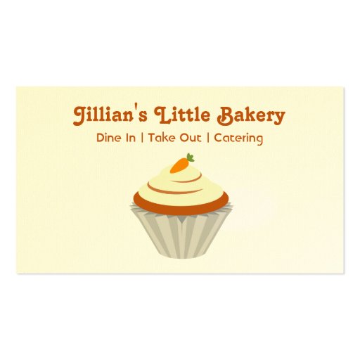 Bakery Carrot Cupcake Business Card (front side)