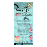 Bakery Cupcake Aqua Blue Swirled Rack Card