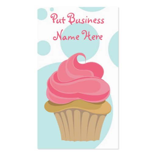 Bakery Cupcake Business Cards (back side)